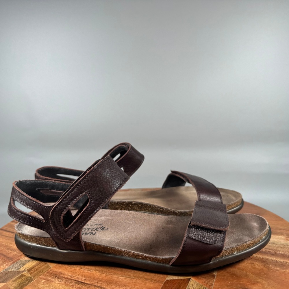 Naot Kayla Brown Leather Strappy Comfort Sandals Womens EU 39 US 8‎